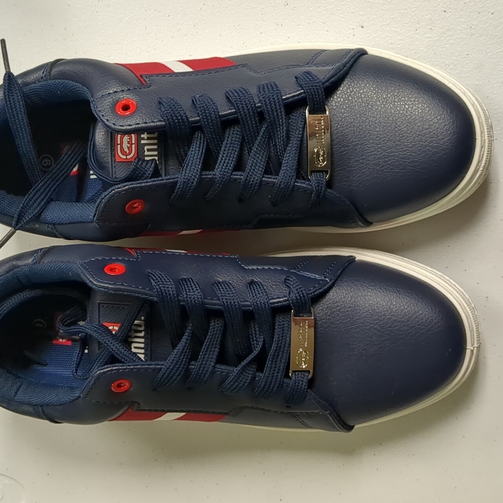 Ecko Unlimited Sneaker Men's Size 9 Blue & Red Low Top Athletic Running Sneakers